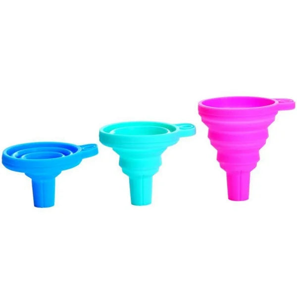 Pack Of 9 Silicone Oil Funnel, Kitchen Liquid Oil Dispensing Tool (random Color)