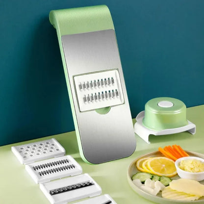 5in1 Vegetable Cutter Stainless Steel Multifunctional Grater For Vegetables Slicers Shredders Peeler (random Color)