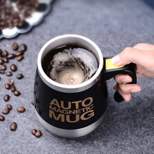 Auto Magnetic Mug 400ml Coffee Milk Mix Cups 304 Stainless Steel ( Battery Operated ) (random Color)